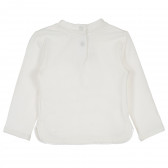 Λευκή βαμβακερή μπλούζα με διακοσμητικά prints  Chicco 235014 4