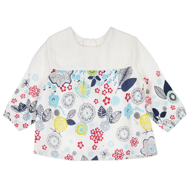 Μακρυμάνικη μπλούζα για κορίτσι, με φλοράλ σχέδια  235019