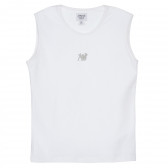 Αμάνικο, βαμβακερό μπλουζάκι, με το λογότυπο της μάρκας, για κορίτσι Armani 235061 