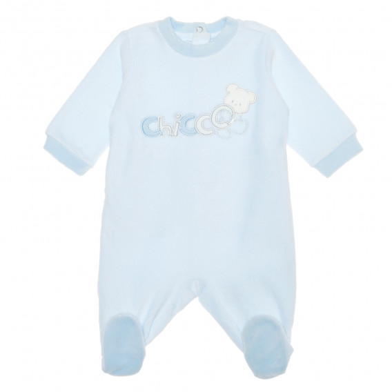 Βελούδινο φορμάκι με κέντημα και απλικέ για μωρά, μπλε Chicco 235220 