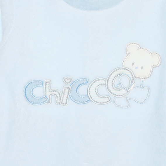 Βελούδινο φορμάκι με κέντημα και απλικέ για μωρά, μπλε Chicco 235221 2