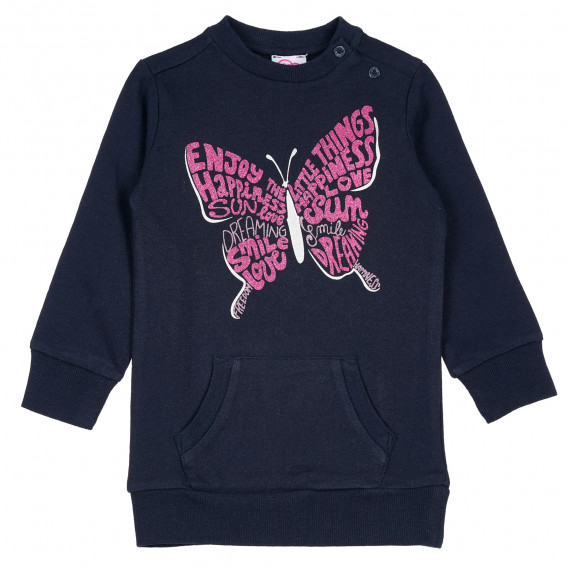 Chicco μακρυμάνικη βαμβακερή μπλούζα με τύπωμα πεταλούδας για κορίτσι Chicco 235342 