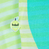 Ριγέ μπλουζάκι με τύπωμα για μωρό, unisex Boboli 235428 3