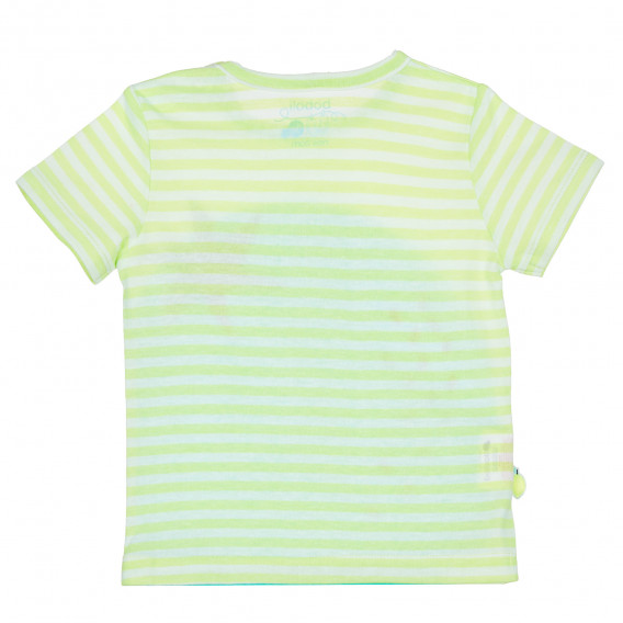Ριγέ μπλουζάκι με τύπωμα για μωρό, unisex Boboli 235429 4