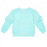 Βαμβακερή μπλούζα για κορίτσια με μακριά μανίκια με βολάν Boboli 235510 3