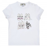 Βρεφική, βαμβακερή, κοντομάνικη μπλούζα, με τυπωμένο σχέδιο μπροστά, για κορίτσι Armani 235603 