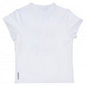 Βρεφική, βαμβακερή, κοντομάνικη μπλούζα, με τυπωμένο σχέδιο μπροστά, για κορίτσι Armani 235606 4