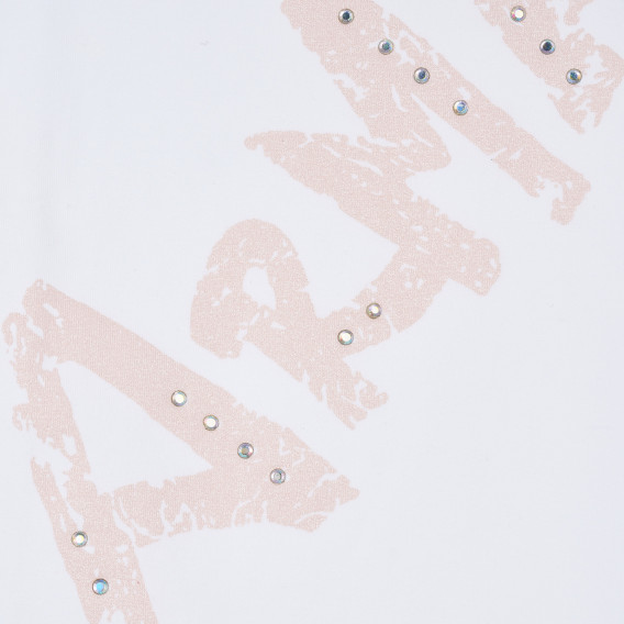 Βαμβακερό, κοντομάνικο μπλουζάκι Armani, με υπέροχο σχέδιο της μάρκας για κορίτσι Armani 235630 2