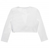 Μακρυμάνικη βαμβακερή μπλούζα για κορίτσια, σε λευκό Armani 235634 2