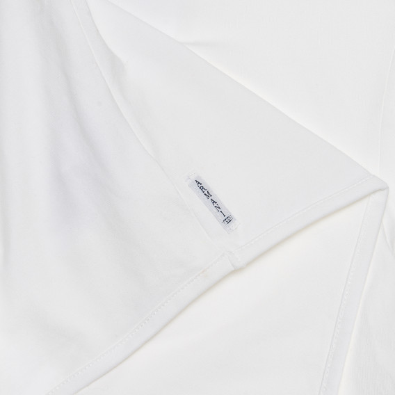 Μακρυμάνικη βαμβακερή μπλούζα για κορίτσια, σε λευκό Armani 235635 3