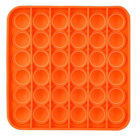 Παιχνίδι Anti-stress Pop It τετράγωνο, πορτοκαλί Zi 235703 2