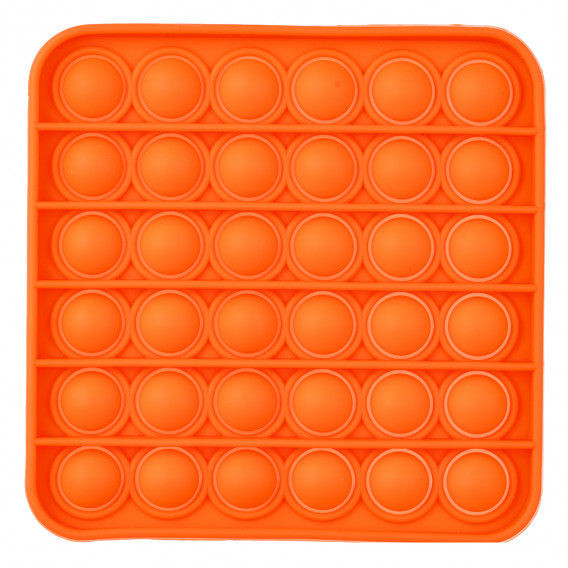 Παιχνίδι Anti-stress Pop It τετράγωνο, πορτοκαλί Zi 235704 