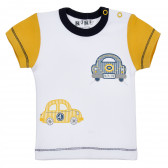 Κοντομάνικο βαμβακερό μπλουζάκι, με τυπωμένα αυτοκινητάκια NINI 235784 