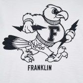 Λευκό, βαμβακερό t-shirt με στάμπα, για αγόρι Franklin & Marshall 235801 2
