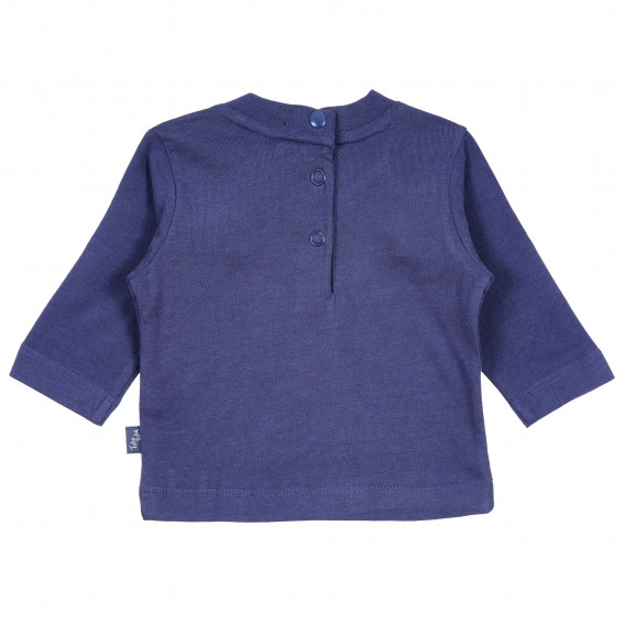 Μπλε βαμβακερή μπλούζα μακρυμάνικη με τύπωμα για αγοράκι Chicco 235824 4