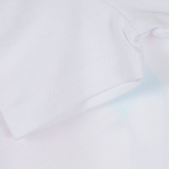 Βαμβακερό T-shirt  για αγόρι, σε λευκό χρώμα με φωτεινά σχέδια Boboli 235865 2