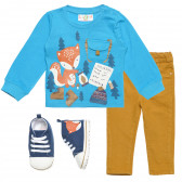Σετ αγοριών με μπλούζα, τζιν και παπούτσια με εικόνα αλεπούς LILY AND JACK 235901 