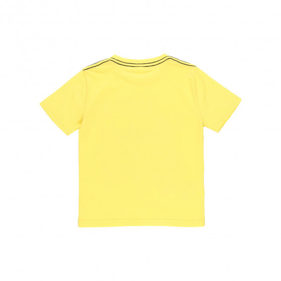 Βαμβακερό σετ μπλουζα και σορτς σε κίτρινο και μπλε Boboli 235936 5