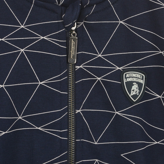 Βαμβακερό φούτερ για αγόρι, σε σκούρο μπλε χρώμα, με ανάγλυφα σχέδια Lamborghini 235942 2