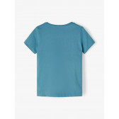 Μπλουζάκι από οργανικό βαμβάκι με επιγραφή, μπλε Name it 236097 2