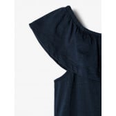 Αμάνικη μπλούζα από οργανικό βαμβάκι με βολάν, σκούρο μπλε Name it 236104 3