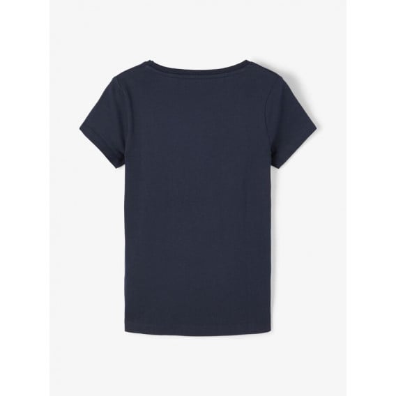 Μπλουζάκι από οργανικό βαμβάκι με τύπωμα φοίνικα, σκούρο μπλε Name it 236115 2