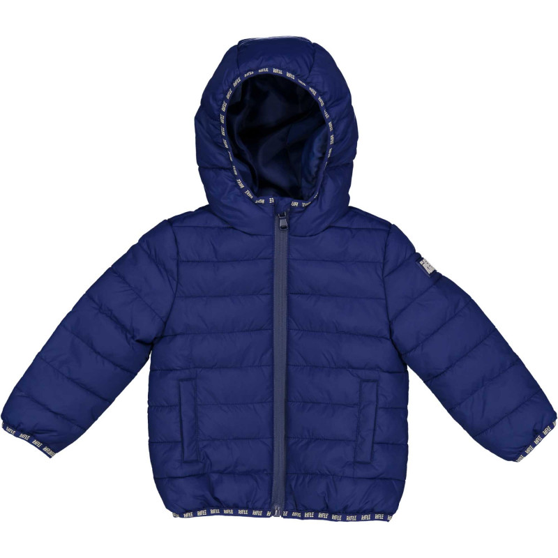 Μπουφάν με κουκούλα και το λογότυπο της μάρκας για μωρό, σκούρο μπλε  236156