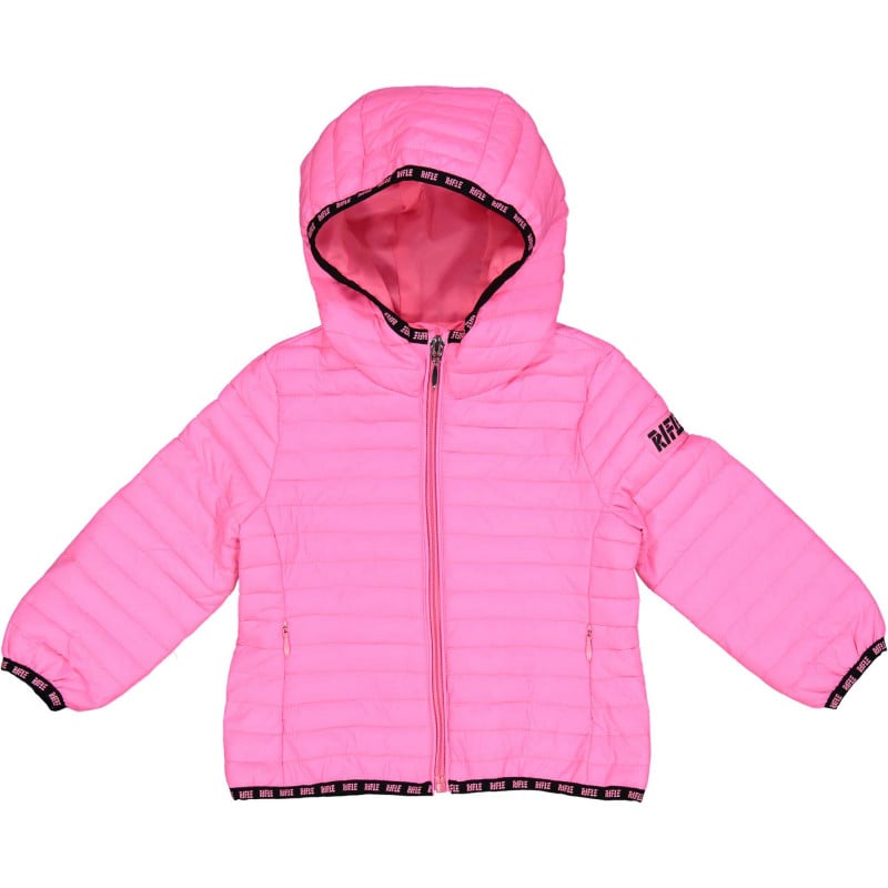 Μπουφάν με κουκούλα και το λογότυπο της μάρκας για μωρό, ροζ  236158
