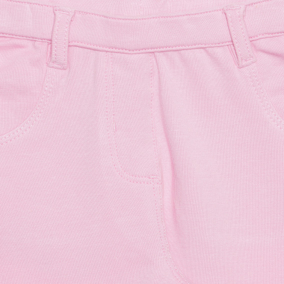 Βαμβακερό παντελόνι ελαστικό για κορίτσια, ροζ Boboli 236241 2