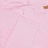 Βαμβακερό παντελόνι ελαστικό για κορίτσια, ροζ Boboli 236243 4