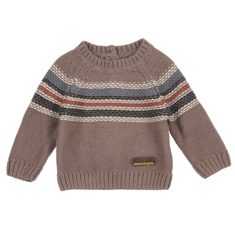 Μακρυμάνικο, βρεφικό πουλόβερ με μικρό απλικέ σχέδιο, για αγόρι  236244