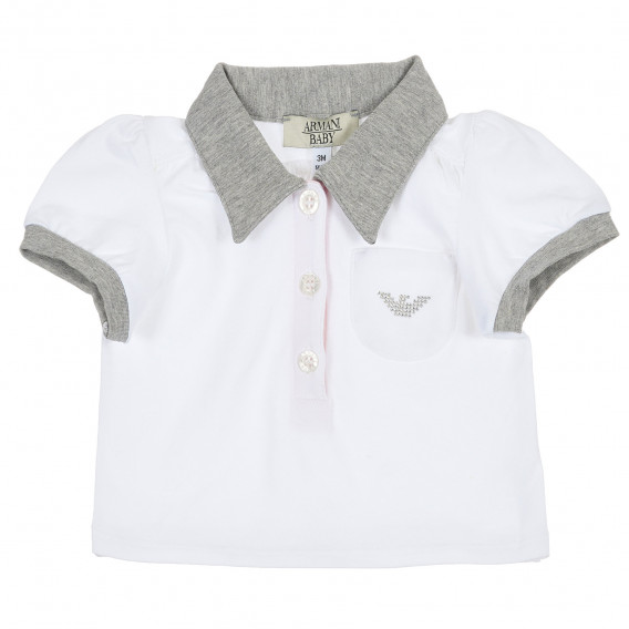 Βρεφική, βαμβακερή, κοντομάνικη μπλούζα Armani, για κορίτσι Armani 236339 