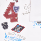 Βαμβακερό μπλουζάκι με γραφική εκτύπωση για ένα μωρό, σε λευκό χρώμα Benetton 236389 3