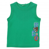 Βαμβακερή μπλούζα με γραφιστική στάμπα για μωρό, σε πράσινο χρώμα Benetton 236439 