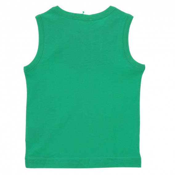 Βαμβακερή μπλούζα με γραφιστική στάμπα για μωρό, σε πράσινο χρώμα Benetton 236440 2