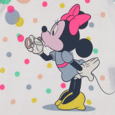 Βαμβακερό μπλουζάκι με τύπωμα Minnie Mouse για μωρό, λευκό Benetton 236448 2