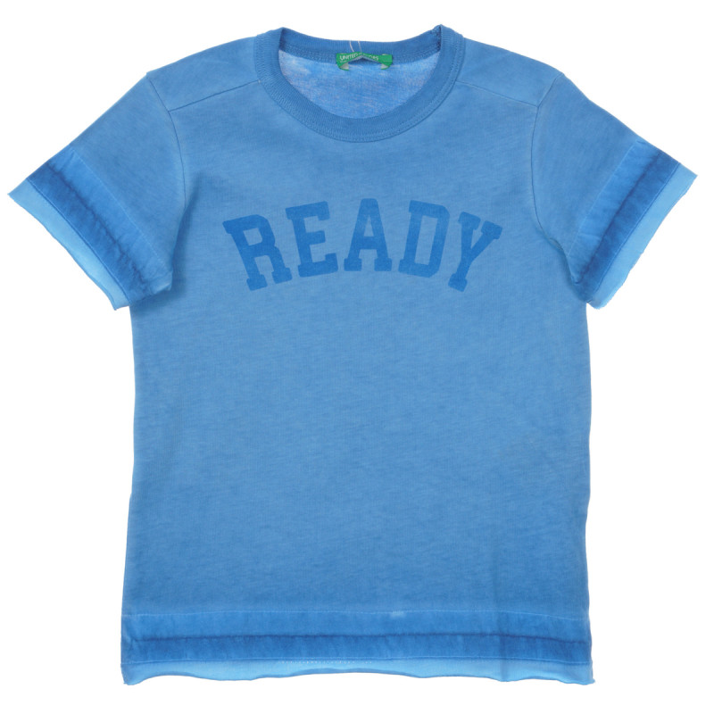 Βαμβακερό μπλουζάκι με στάμπα για μωρό, σε μπλε χρώμα  236459