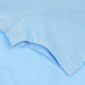 Βαμβακερό μπλουζάκι με στάμπα και σχέδιο μαργαρίτα, γαλάζιο Benetton 236500 3