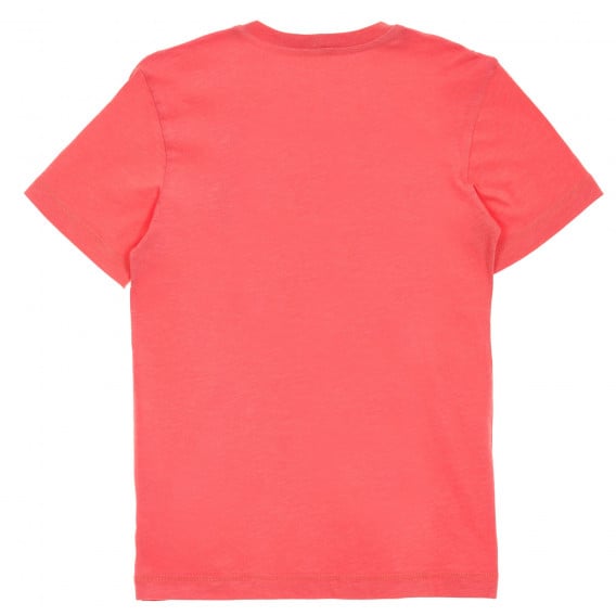 Βαμβακερό μπλουζάκι με σχέδιο, ροζ Benetton 236525 4