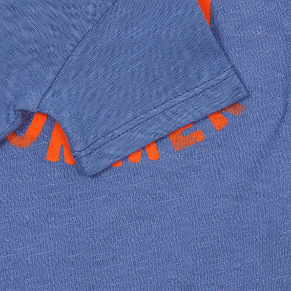Βαμβακερό μπλουζάκι με τύπωμα και λεζάντα για ένα μωρό, μπλε Benetton 236528 3