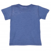 Βαμβακερό μπλουζάκι με τύπωμα και λεζάντα για ένα μωρό, μπλε Benetton 236529 4