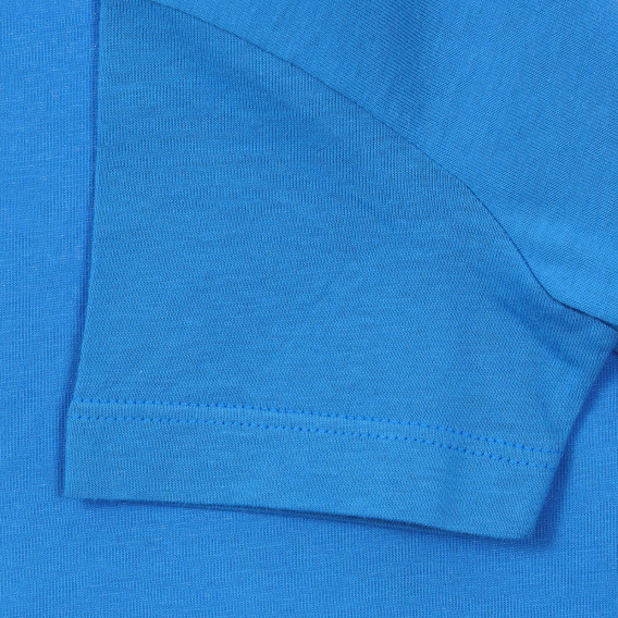 Βαμβακερό μπλουζάκι με το λογότυπο της μάρκας για μωρό, μπλε Benetton 236537 4