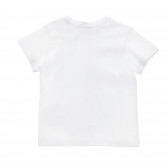 Βαμβακερό μπλουζάκι με τύπωμα λαγουδάκι για ένα μωρό, σε λευκό χρώμα Benetton 236544 4