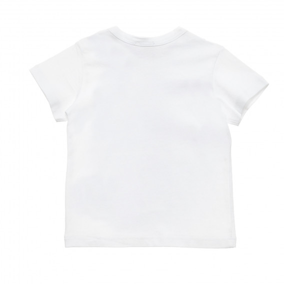 Βαμβακερό μπλουζάκι με τύπωμα λαγουδάκι για ένα μωρό, σε λευκό χρώμα Benetton 236544 4