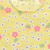 Βαμβακερό μπλουζάκι με φλοράλ τύπωμα για ένα μωρό, κίτρινο Benetton 236559 2
