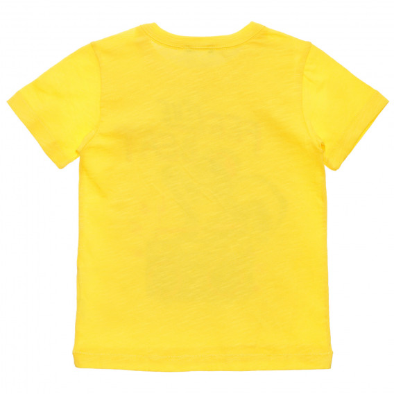 Βαμβακερό μπλουζάκι με γραφικό σχέδιο για ένα μωρό, με κίτρινο χρώμα Benetton 236628 2