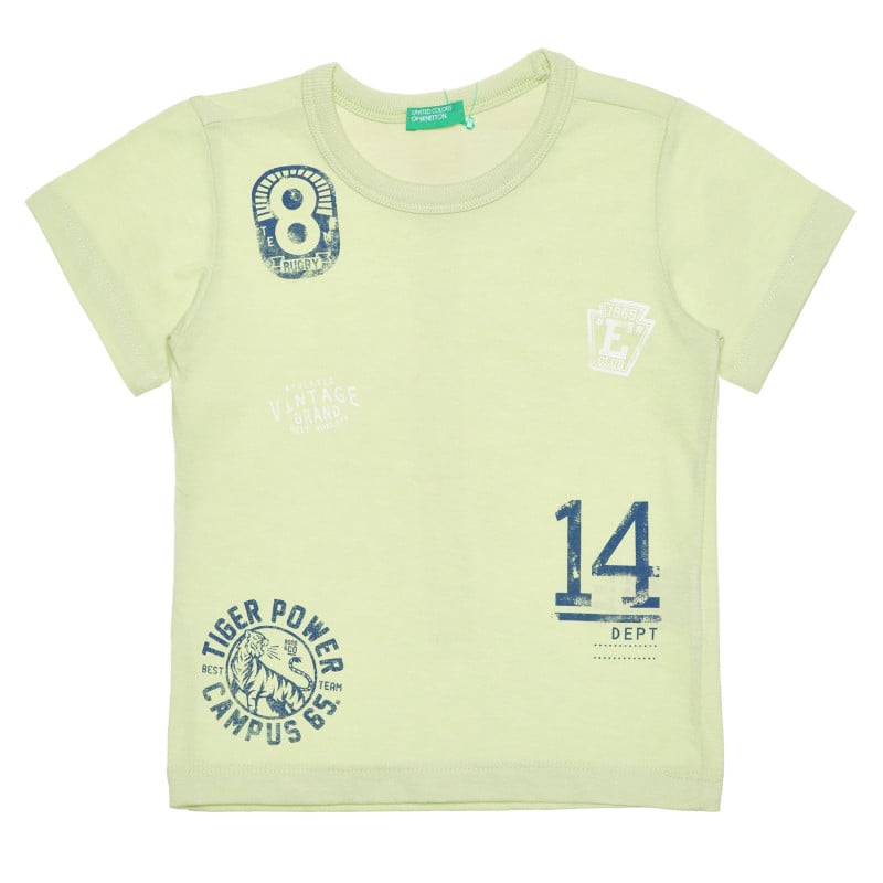 Μπλουζάκι με τύπωμα για μωρό, ανοιχτό πράσινο  236643