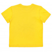 Βαμβακερό μπλουζάκι με το λογότυπο της μάρκας για ένα μωρό, με κίτρινο χρώμα Benetton 236656 2
