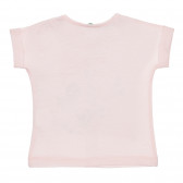 Βαμβακερό μπλουζάκι με τύπωμα για ένα μωρό, σε ροζ χρώμα Benetton 236693 3
