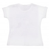 Βαμβακερό μπλουζάκι με τύπωμα για μωρό, λευκό Benetton 236696 2